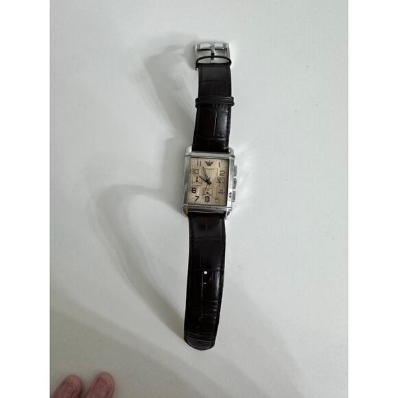 Emporio Armani Men\'s Classic Chronograph Silver Dial Wrist Watch main image 5